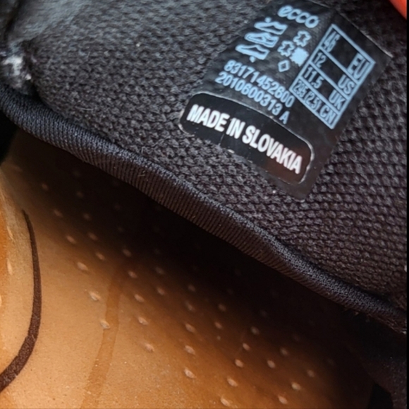 46 ECCO Track 25 Low Gortex Bison Brown Leather Shoe Work Waterproof Men 12 12.5 - Picture 10 of 11